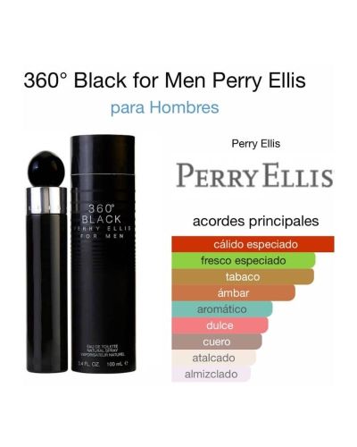 360 Black for men Perry Ellis